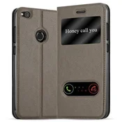 Cadorabo CADORABO Huawei P8 LITE 2017/P9 LITE 2017 v kamnito rjava - Zaščitni ovitek z magnetnim zapiranjem, stoječo funkcijo in 2 okencema za gledanje, (20563408)