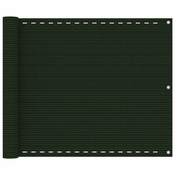 Balkonski zastor tamnozeleni 75 x 300 cm HDPE