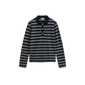 GANT Majica temno modra/bela
