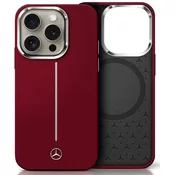 Ovitek Mercedes MEHMP16X23SUMSR iPhone 16 Pro    Max 6.9 red hardcase Silicone White Stripe MagSafe (MEHMP16X23SUMSR)