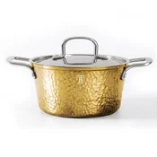Kozica z marmorno površino in pokrovom iz nerjavnega jekla Hammered Gold 22cm 55601