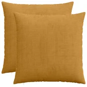 vidaXL Prevleka za blazino 2 pcs HEERLEN Rumena 55 x 55 cm korduroy
