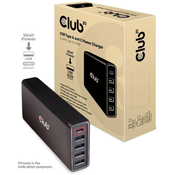 club3D club3D CAC-1903EU USB stanica za punjenje Utičnica Ženski konektor USB-C™, Ženski konektor USB 2.0 tipa A