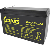 Long Long WP7.2-12A/F2 WP7.2-12A/F2 svinčeni akumulator 12 V 7.2 Ah svinčevo-koprenast (Š x V x G) 151 x 102 x 65 mm ploščati vtič\, 6\,35 mm vds certifikacija\, nizko samopraznjenje\, brez vzdrž, (20438781)
