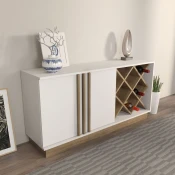 Hanah Home Komoda Luna, 70x40x148 cm, Bela