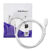 Qoltec USB 2.0 kabel tipa C moški | USB 2.0 tip C moški | 2 m | bel