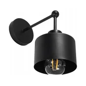 Stenska svetilka 1xE27/20W/230V črna