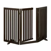 Northix Rjava Pasja Vrata z Vrati, Nastavljiva, 92 cm