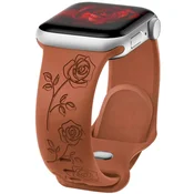 GS Silikonski pašček za Apple Watch 1/2/3/4/5/6/7/8/9/10/11/SE Ultra 1/2/3 42/44/45/46/49 mm, roza, rjava