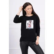 Blouse with Original black print