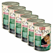 Konzerva mačje hrane CARNY ADULT z govedino, srno in brusnicami - 6x400 g