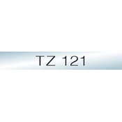 Brother TZe-121/TZ-121 trak 9mm - črn izpis/prozoren trak