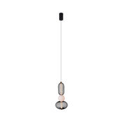MAXLIGHT P0591 - LED luster na sajli BORA LED/10W/230V prečnik 22 cm bela/crna