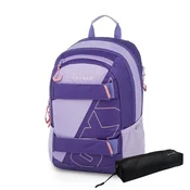 Oxybag OXY SPORT - komplet 2 kosov: študentski nahrbtnik Half Violet, peresnica