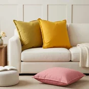 vidaXL Blazina 2 kos HOUTEN Roza 70 x 70 cm Lažni lanu