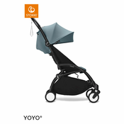 Stokke Ogrodje s sedežno enoto black frame 6+ color pack Yoyo aqua