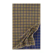Zelena/modra bombažna brisača 90x150 cm Grid – Jotex