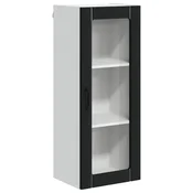 Vidaxl Stenski stekleni omarica LUCCA Črna 40 x 31 x 100 cm