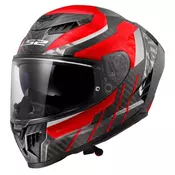 Karbonska kaciga za motor LS2 Dragon Trax (FF807), crvena