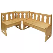 CASARREDO Kotni jedilniški klop RN-101 iz masivnega borovega lesa, dekor hrast 150x110 cm
