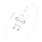 HOCO pametni hišni polnilec N3 18W z 3.0 QC USB vtičem in s polnilnim kablom MicroUSB bel