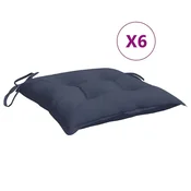 Vidaxl Blazine za stole 6 kosov modre 50x50x7 cm oxford tkanina