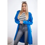 Cardigan with oversize print purple-blue
