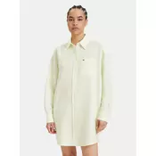 Tommy Jeans Srajčna obleka DW0DW22344 Svetlo zelena Relaxed Fit