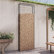 Stalak za drva za ogrjev mat crni 110x28x312 cm celicni