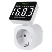 GreenBlue Električni merilnik porabe energije GB620F, 16A, 3680W, IP20, bel