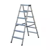 Krause Aluminijum Dvostruka ljestva sa nivojima Radna visina (maks.): 2.85 m Krause 120359 Srebrna 5 kg