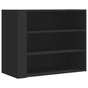 MAISON CHIC Stenska omarica - Zidna omarica črna 75x35x60 cm inženirski les iu1288, (22063255)
