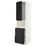 METOD / MAXIMERA Vis.elem.mikrotal. s vratima/2fioke, bela/Lerhyttan crno bajcovano, 60x60x220 cm