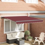 Okvir tende Tamno crvena 350 x 250 cm Poliester s PU premazom