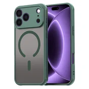 Hibridni ovitek HaloFrost II MagSafe za iPhone 17 Pro/18 Pro - green