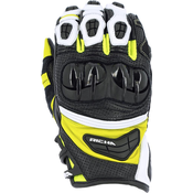 Motorističke rukavice RICHA Stealth crno-bijele-fluo žute rasprodaja