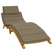 vidaXL Blazina za ležalnik melanž taupe 186x58x3 cm blago