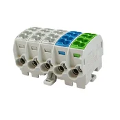 Simet Razdelilna blokovka - odcepna Al/Cu 80150 SIMBLOCK siva/modra/zelena SCB 25-5X