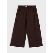 Sinsay - Donji deo trenerke wide leg sa flisom - braon