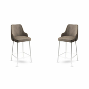 HANAH HOME Set 2 barske stolice Enox Cappuccino White