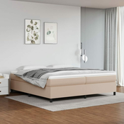 Okvir za krevet s oprugom boja cappuccina 200x200 cm od umjetne kože