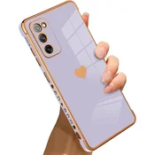 GS Ovitek za Samsung Galaxy S20 FE, elektro srce, vijoličen