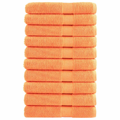 Premium brisače 10 kos oranžna 100x200 cm 600 g/m2 100 % bombaž