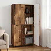 vidaXL Visoka komoda Star les 79 x 41 x 151 cm konstruiran les