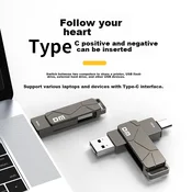 DM Damai USB Flash memorija, 128GB, USB 3.2, Type-C, Crna