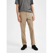 SELECTED Chino hlače New Miles  kamela / črna / bela