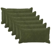 vidaXL Prevleka za blazino 6 pcs HOUTEN Zelena 40 x 80 cm Mikrofibra