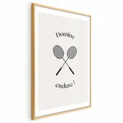 shumee Plakat - Poletne igre - badmintonski loparji na belem ozadju