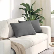 Jastucici za sofu 2 pcs Tamno siva 60 x 40 cm tkanina