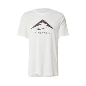 NIKE Funkcionalna majica TRAIL temno rjava/bela